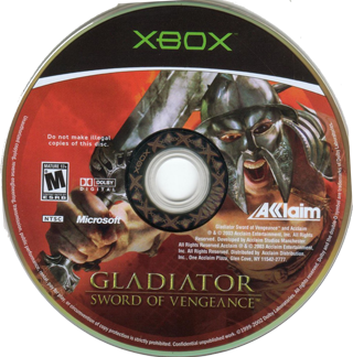 Gladiator - Sword of Vengeance (USA) Game Disc